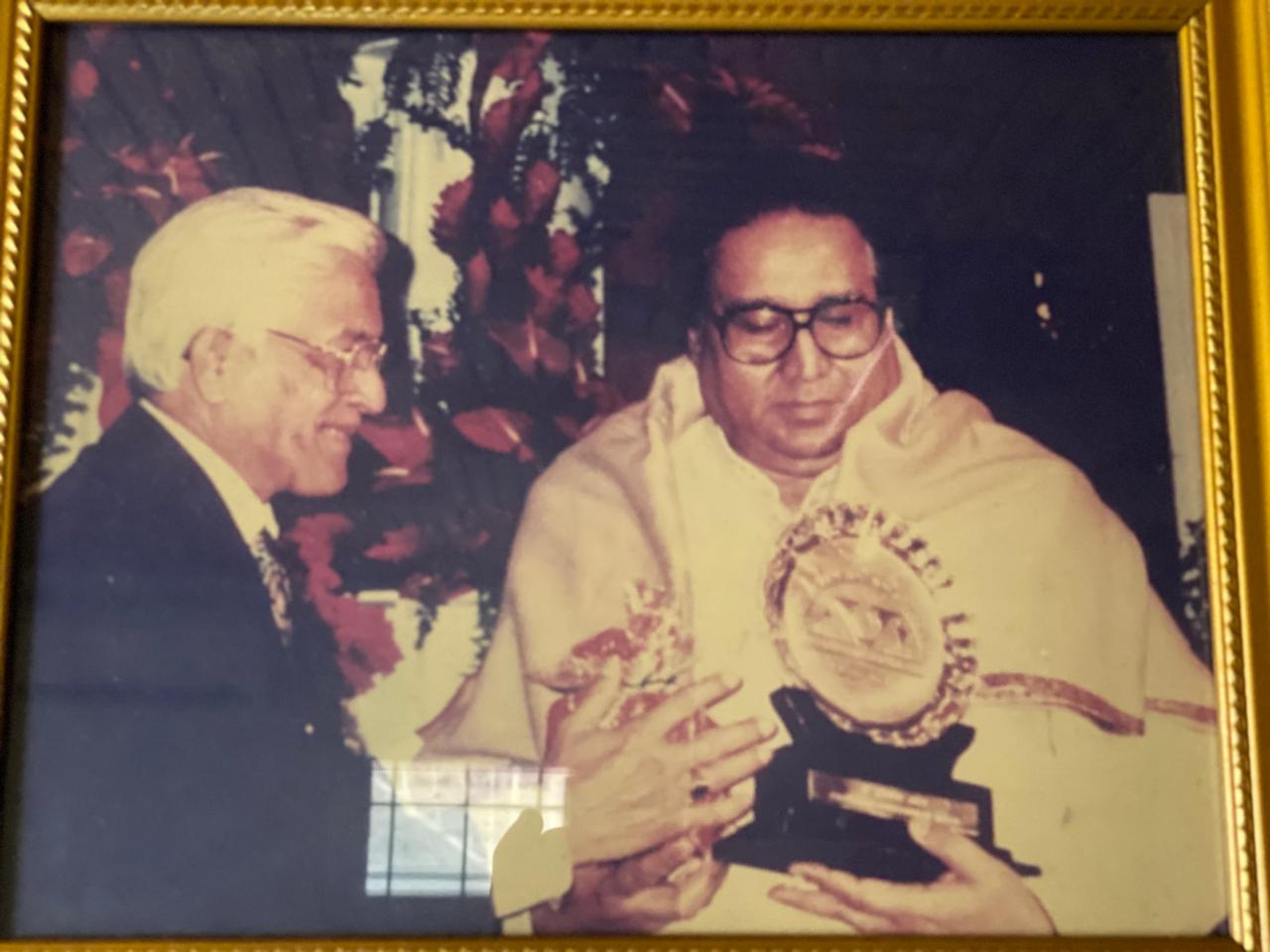 Prof. Hari Shanker Adesh receiving national honour