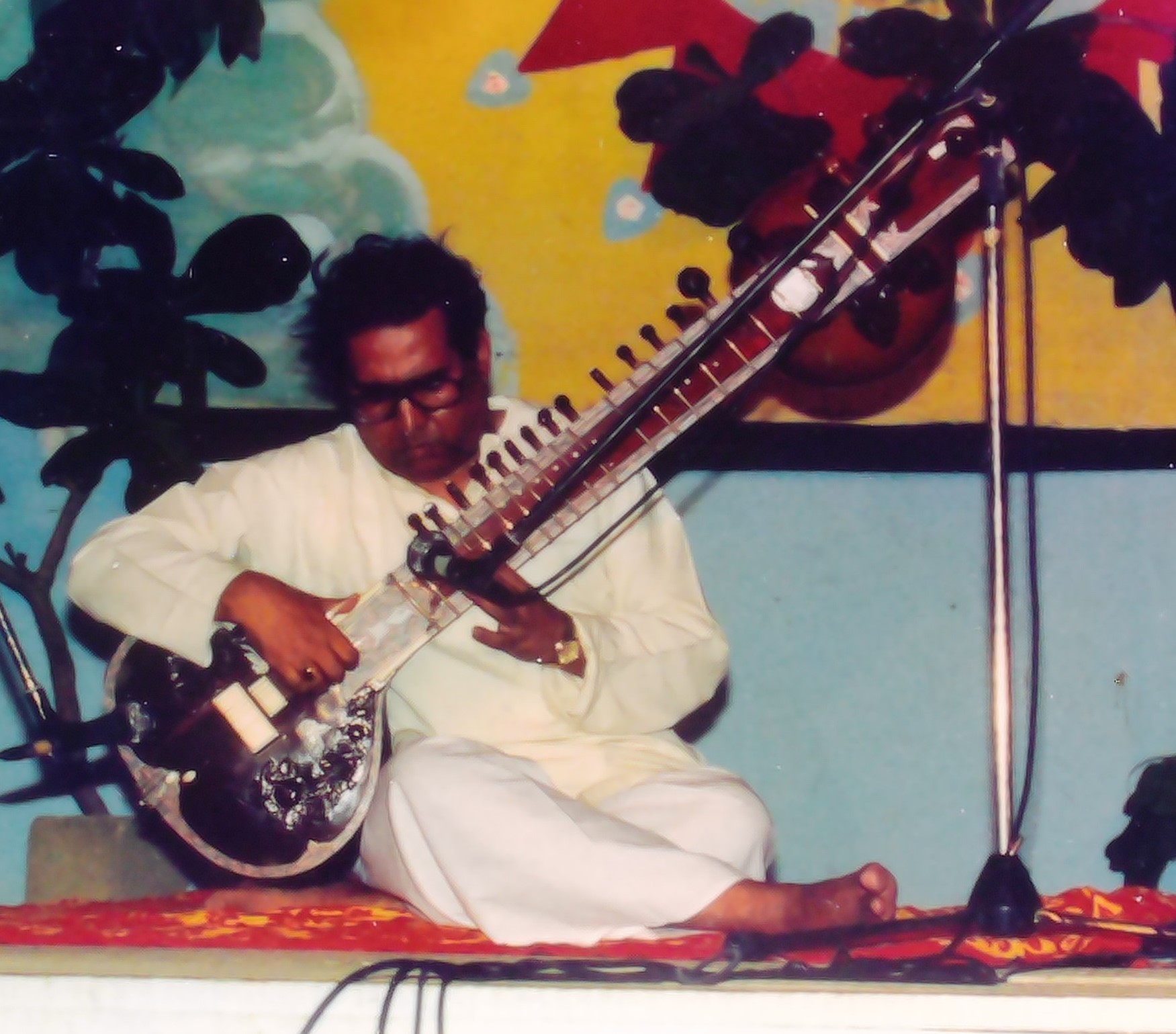 Prof. Hari Shanker Adesh performing on sitar